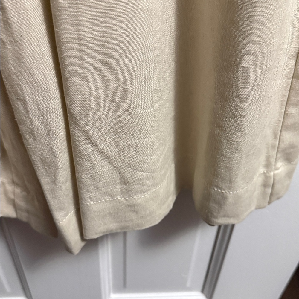 MAX STUDIO LONDON OYSTER LINEN WIDE LEG PANTS DRAWSTRING MID RISE NWT! - Picture 6 of 7